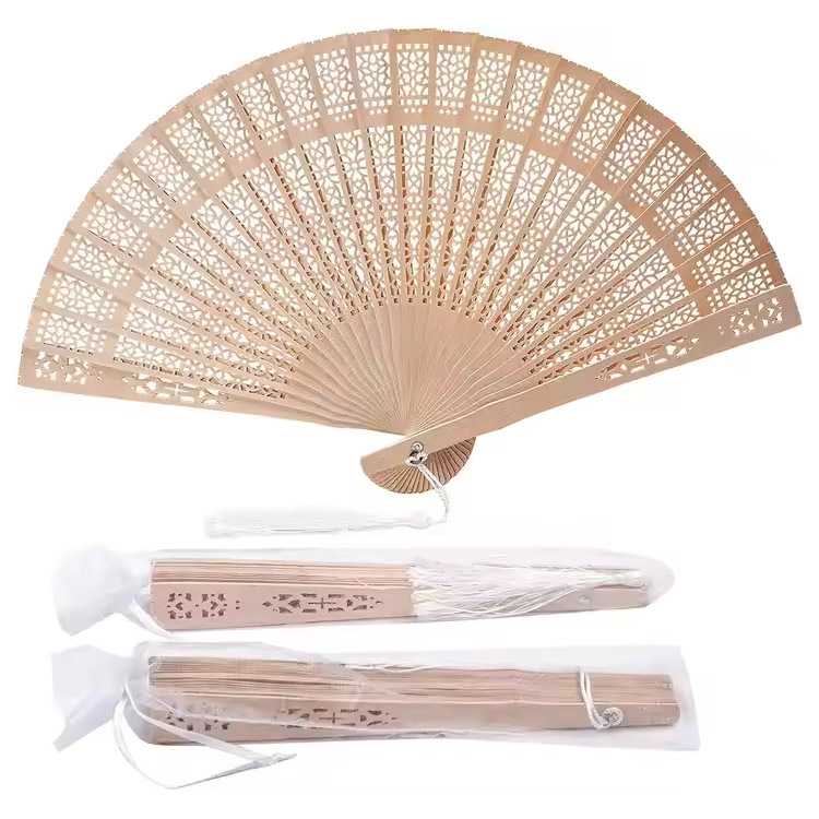 Бамбуковый винтажный подарок на день рождения, складной деревянный веер