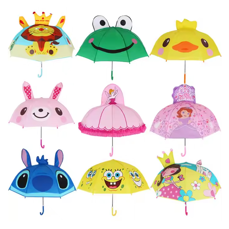Cartoon Kids Umbrella Auto Open Дети, зонтика, принцесса