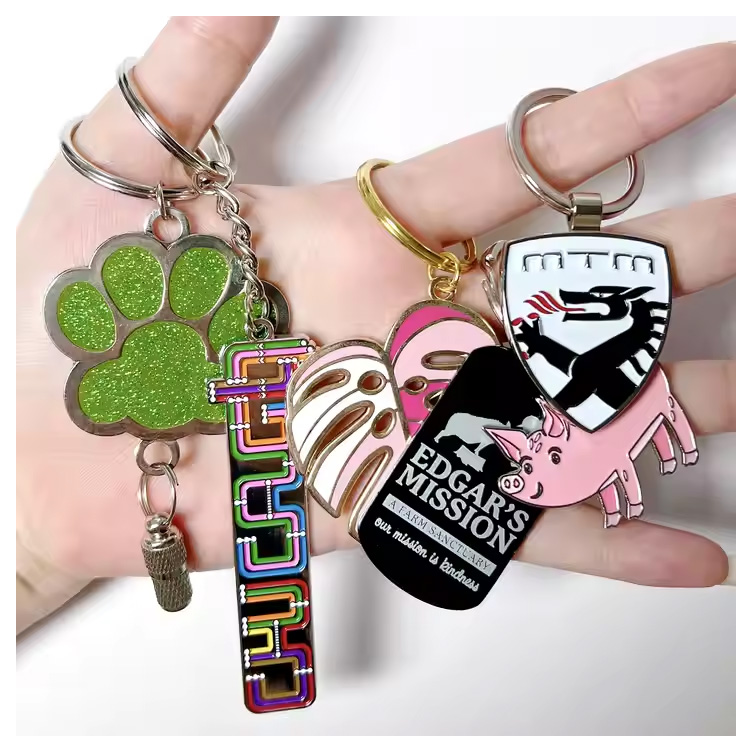 Пользовательские логотип Keyrings тисненные персонализированные сувенирные подарки