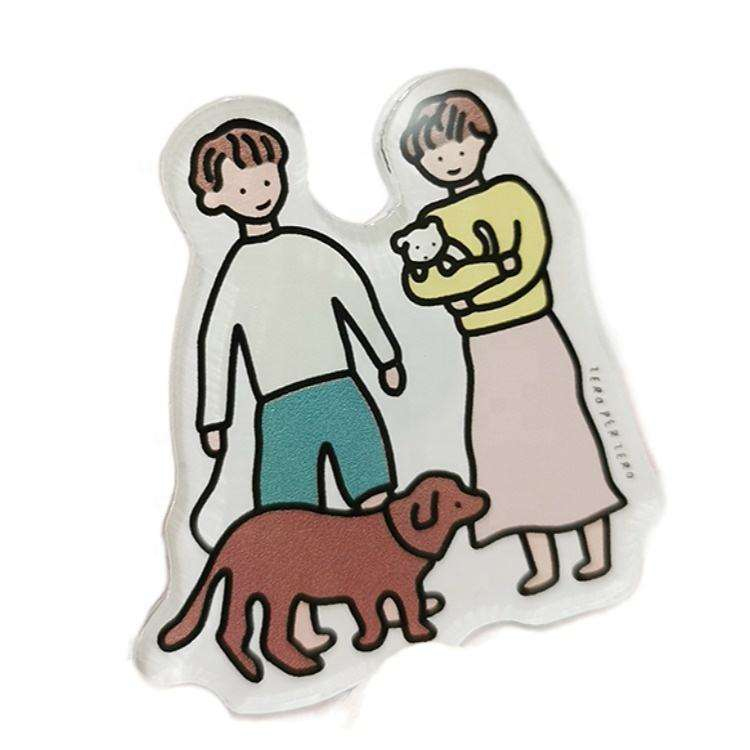 Прозрачные креативные акриловые магнитные наклейки на холодильник